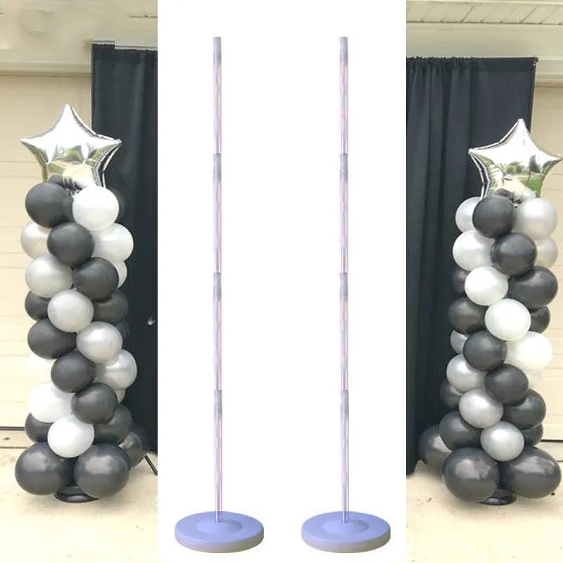 Support de colonne de ballons transparent 130cm, 1 pièce, support de ballons en arc pour décoration