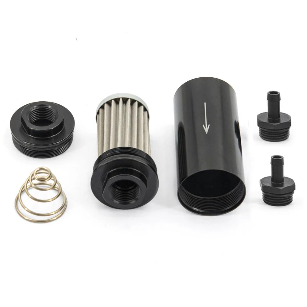 Filtre à carburant en aluminium OD 2 pouces, filtre en acier inoxydable E85 avec élément en acier de