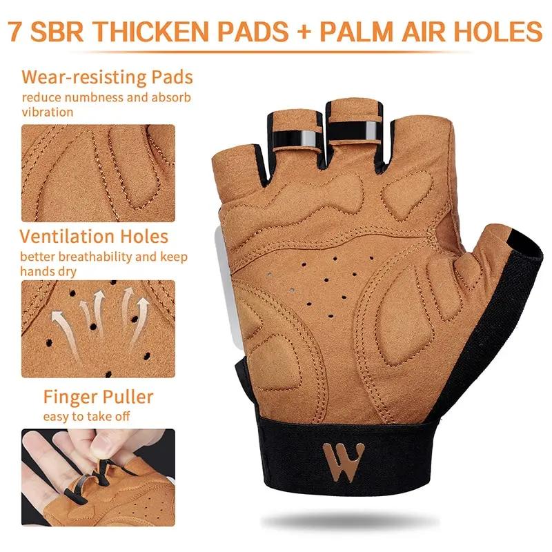 WEST VÉLO Sport Cyclisme Gants Demi Doigt Hommes Femmes VTT Vélo Gants de Course Fitness Gym Équitat