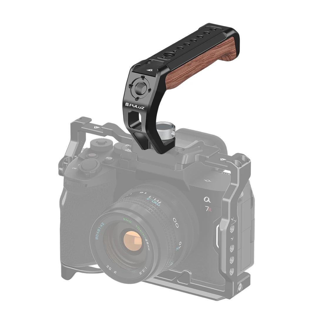 PULUZ-Caméra vidéo pour Nikon ZDavid, poignée en bois, stabilisateur en métal, en alliage d'aluminiu