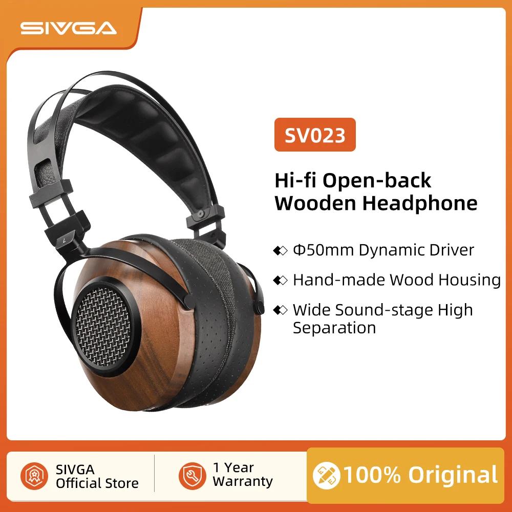 Casque audio SIVGA SV023 Hi-Fi circum-auriculaire ouvert en bois de noyer avec transducteur dynamiqu
