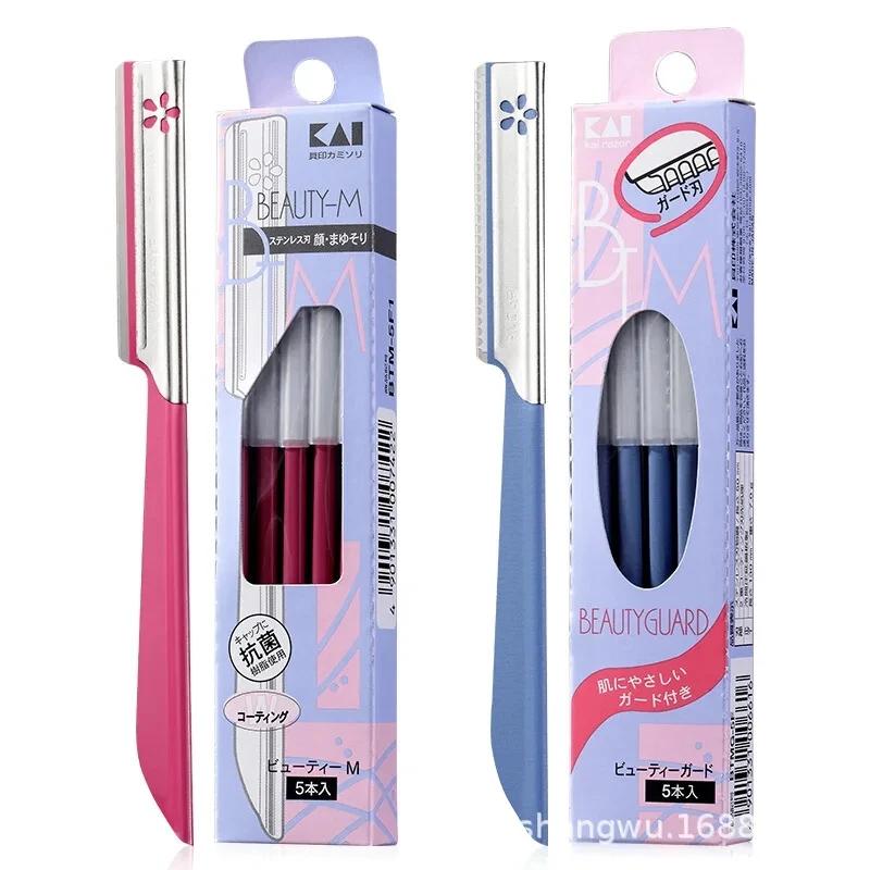 3/5 pièces femmes soins du visage rasoirs sourcil épilateur maquillage rasoir couteau sourcil épilat