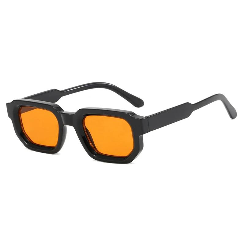 Lunettes de soleil vintage rectangulaires pour hommes, monture PC, style rétro, verres de luxe, desi