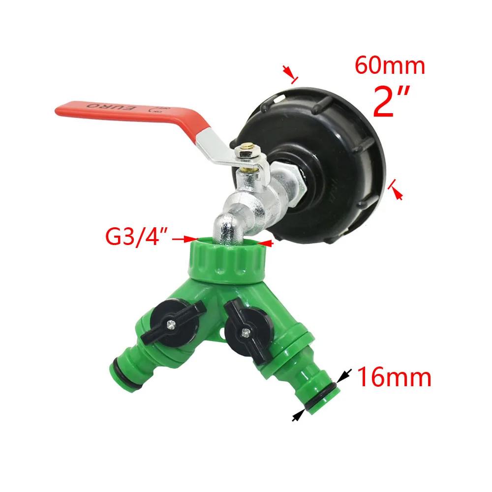 Adaptateur de robinet de réservoir IBC Durable, filetage grossier S60 * 6 vers connecteur d'eau 1/2