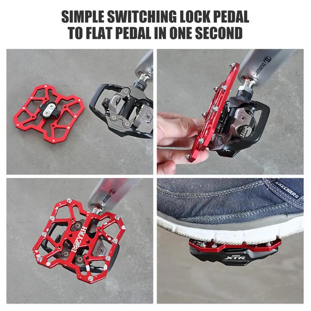 Pédale sans Clip Durable, classique et délicat, accessoires de vélo en aluminium, adaptateurs de pla
