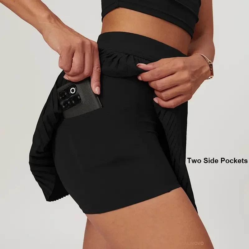 Jupe de golf et de tennis 2 en 1, combinaison de fitness plissée avec poche intérieure, style sexy p