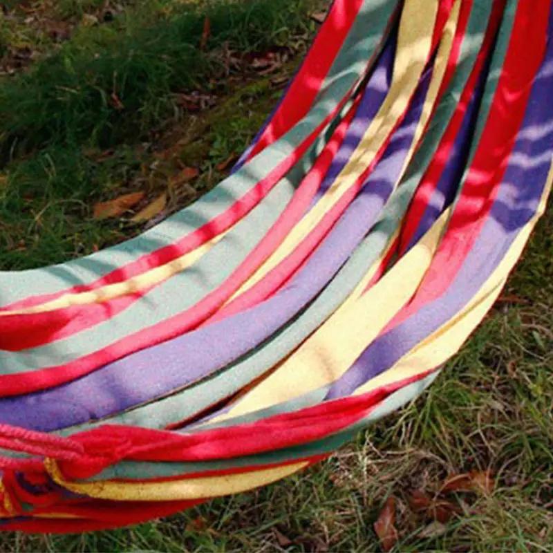 Hamac simple en toile épaisse et large, pour Camping en plein air, sac à dos, balançoire de loisirs,
