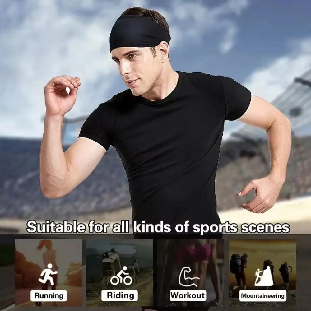 Bandeaux de sport couleur unie élastique antidérapant séchage rapide entraînement Fitness Yoga unise