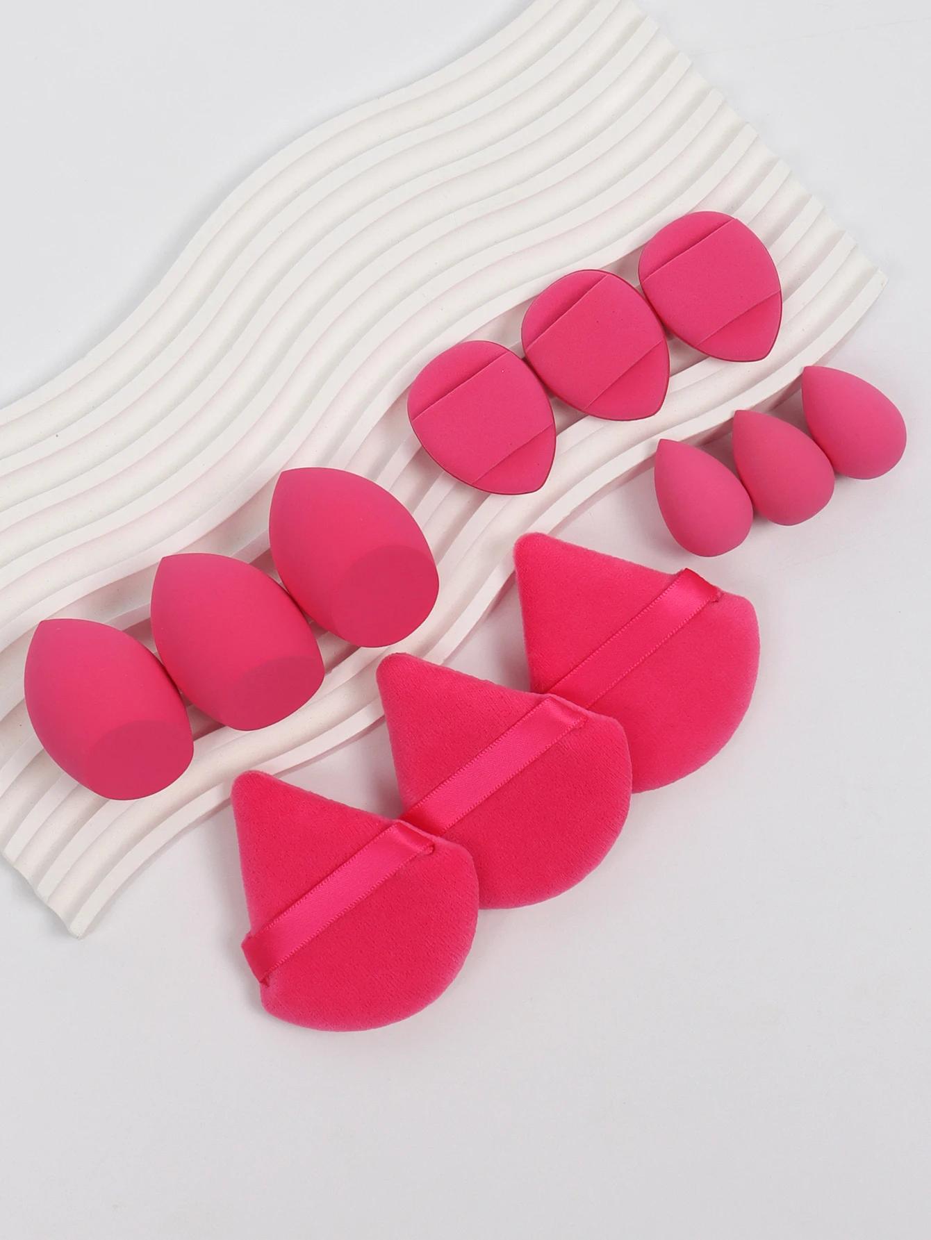 Un ensemble de 12 éponges de maquillage polyvalentes, composé de 3 bouffées de poudre libre, 3 mini