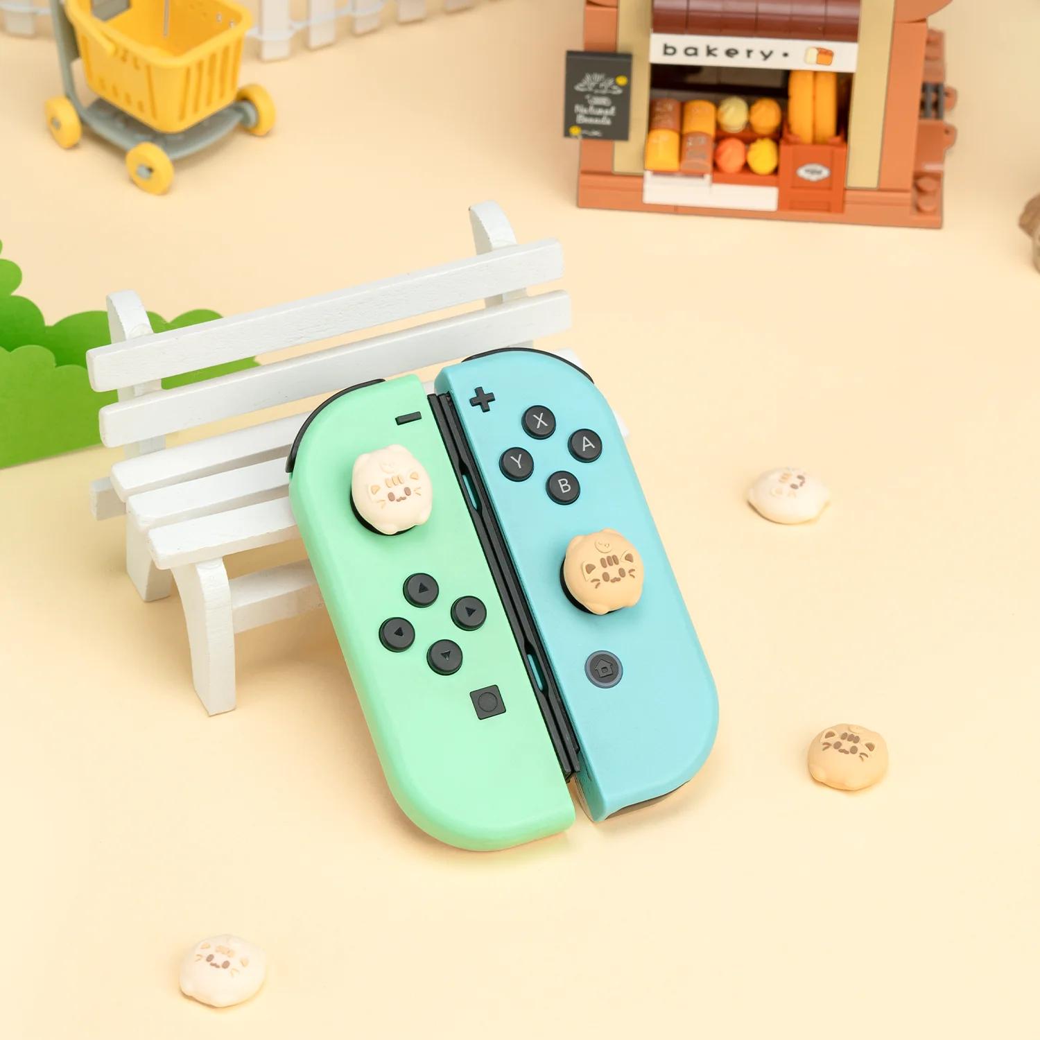 Super mignon Silicone souple Joycon pouce bâton poignée capuchon Joystick couverture pour interrupte