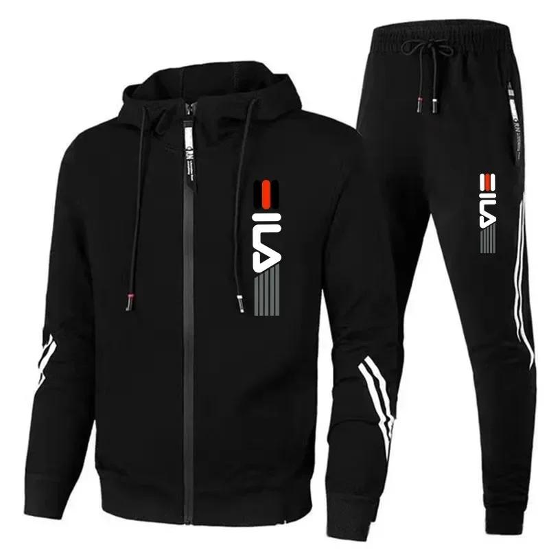 Sweat-shirts à fermeture éclair pour l'automne et l'hiver + Pantalons de sport, Ensembles de jogging