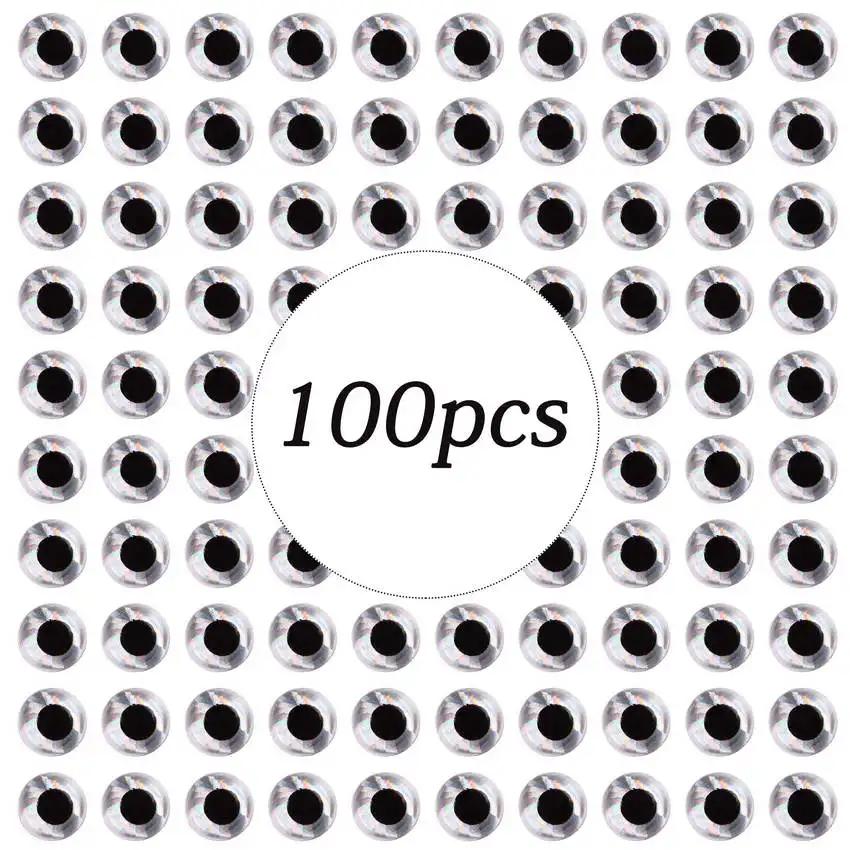 100 pièces leurre de pêche oeil 3D 3mm 4mm 5mm 6mm 7mm 8mm 9mm 10mm 12mm simulation leurres de pêche