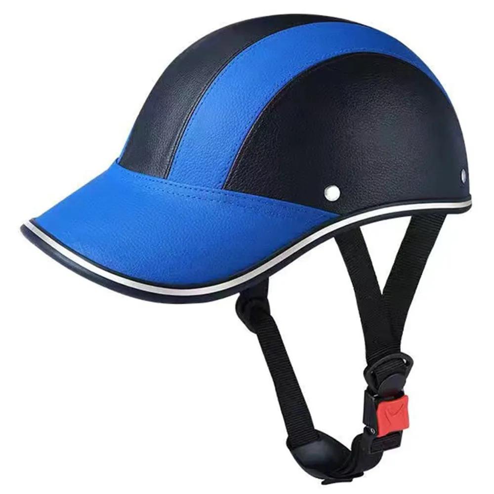 Casque de vélo léger style casquette de baseball, casque de moto rigide de sécurité, demi-casque ant
