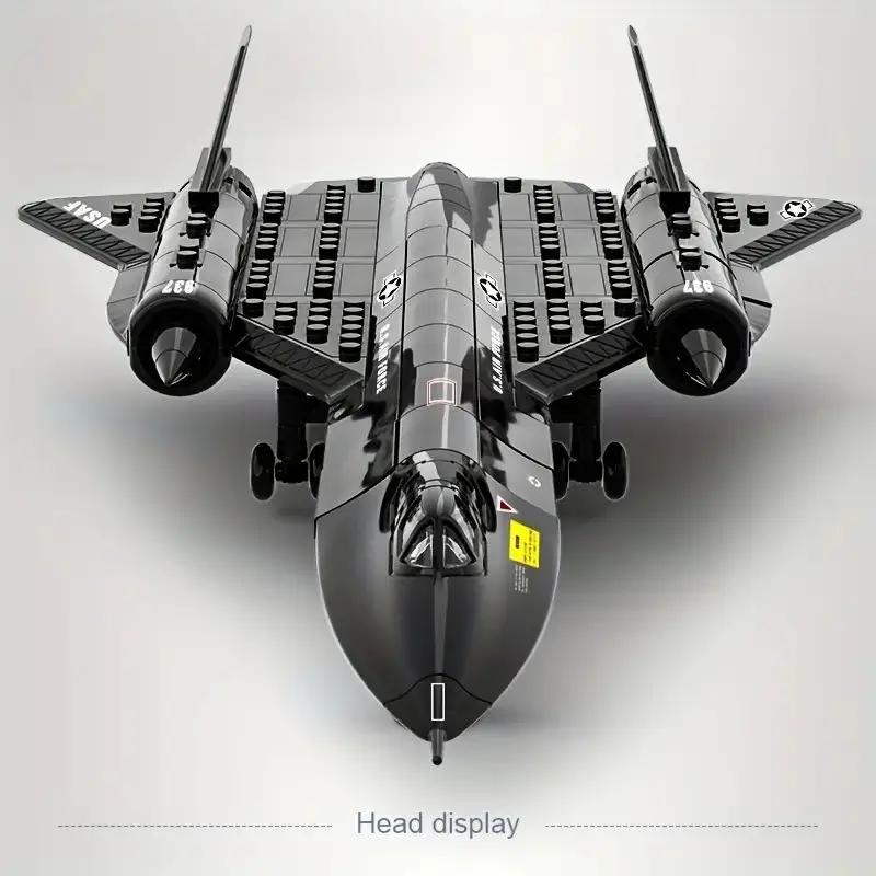 Blocs de construction d'espace d'avion de reconnaissance Blackbird militaire SR-71, jouet d'assembla