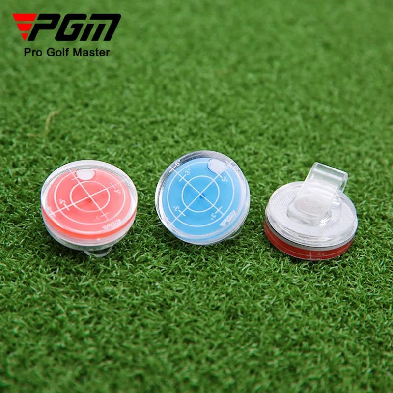 Marqueur de balle de golf magnétique avec clip de casquette, fonctions de marquage de niveau, rouge
