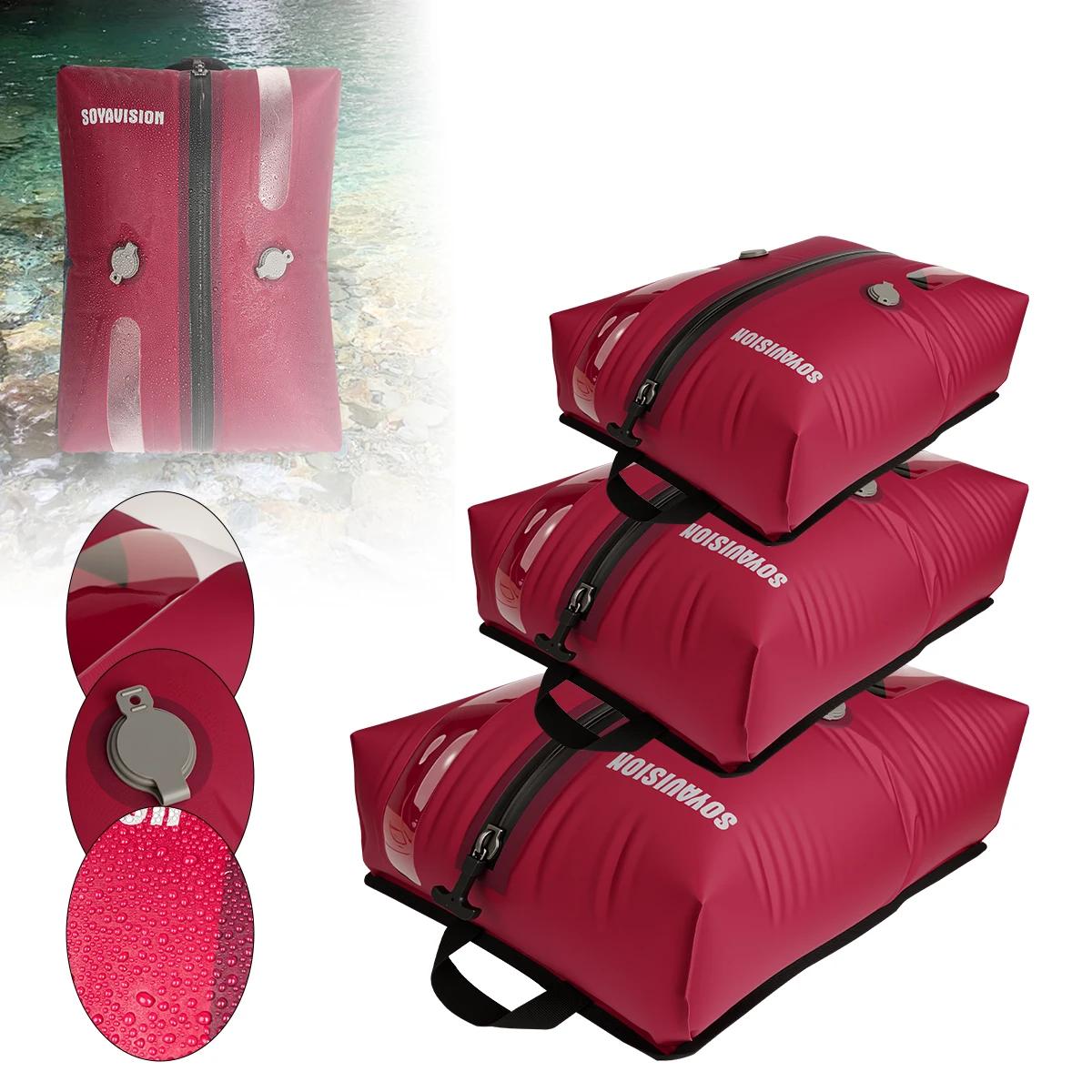 Sac sous vide de voyage, sac de rangement réutilisable, sac de Compression pliable de voyage en plei