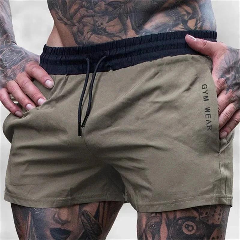2025 été salle de sport Fitness hommes Shorts pantalons de survêtement mince mode hommes Marathon co