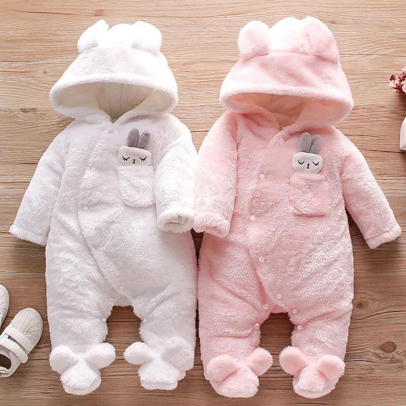 Vêtements d'escalade en peluche pour bébé de 0 à 2 ans, chauds et épais, en coton, avec chien et lap