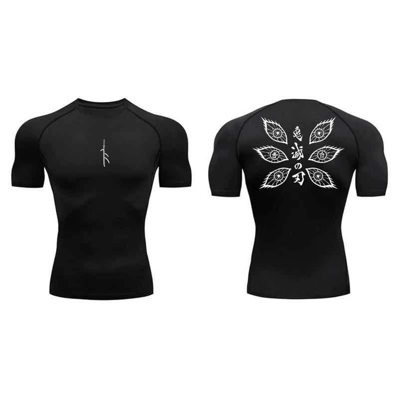 Chemise de Compression à imprimé graphique pour hommes, T-Shirt d'entraînement de gymnastique, de co