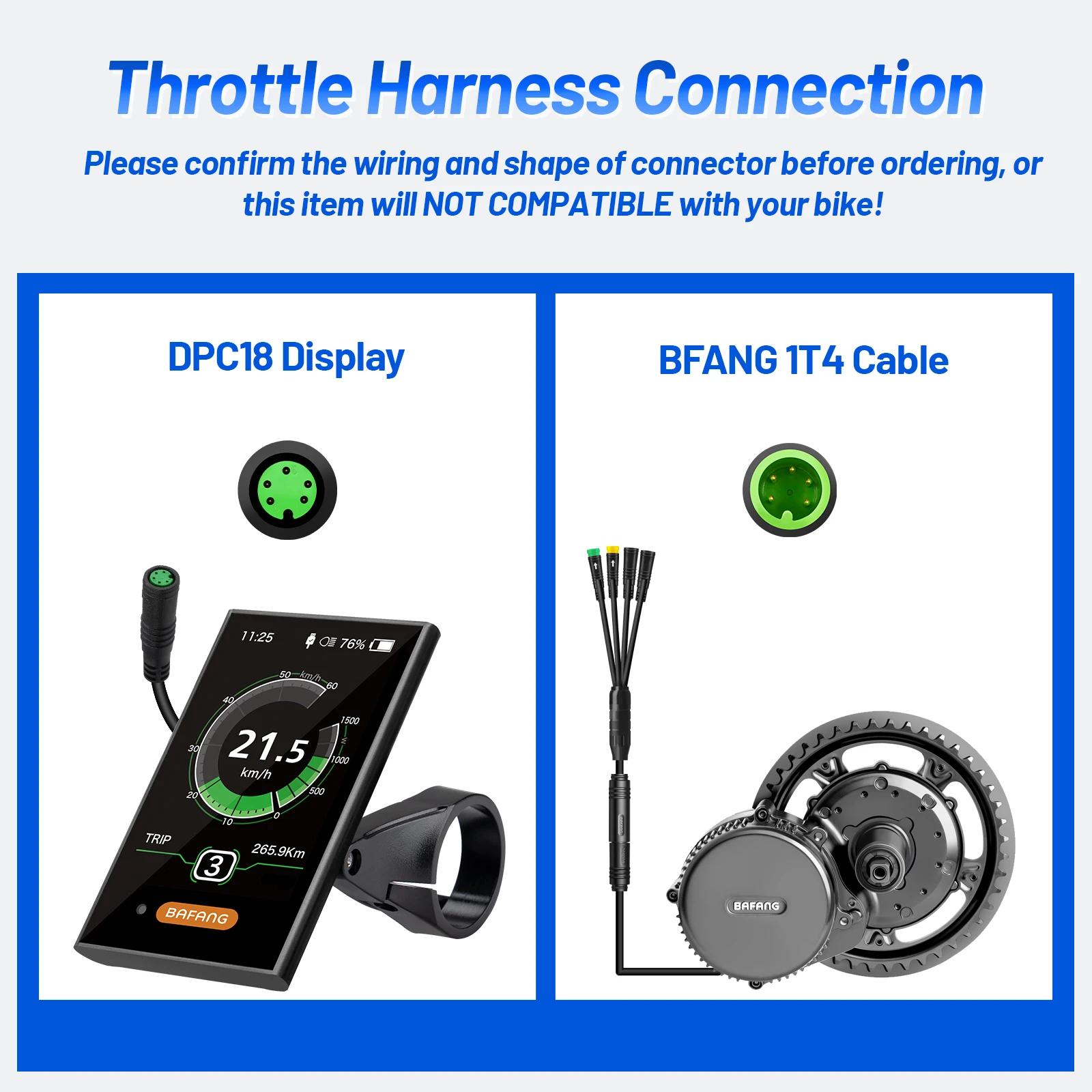 Bafang-Affichage de vélo électrique DPC18, port de charge USB, compteur de vitesse pour moteur à ent