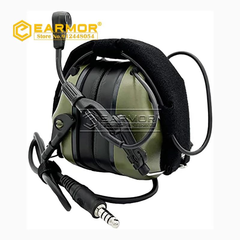 EARMOR-Casque DulMédiateur set M32 MOD4 avec microphone, cache-oreilles de chasse et de tir, amplifi