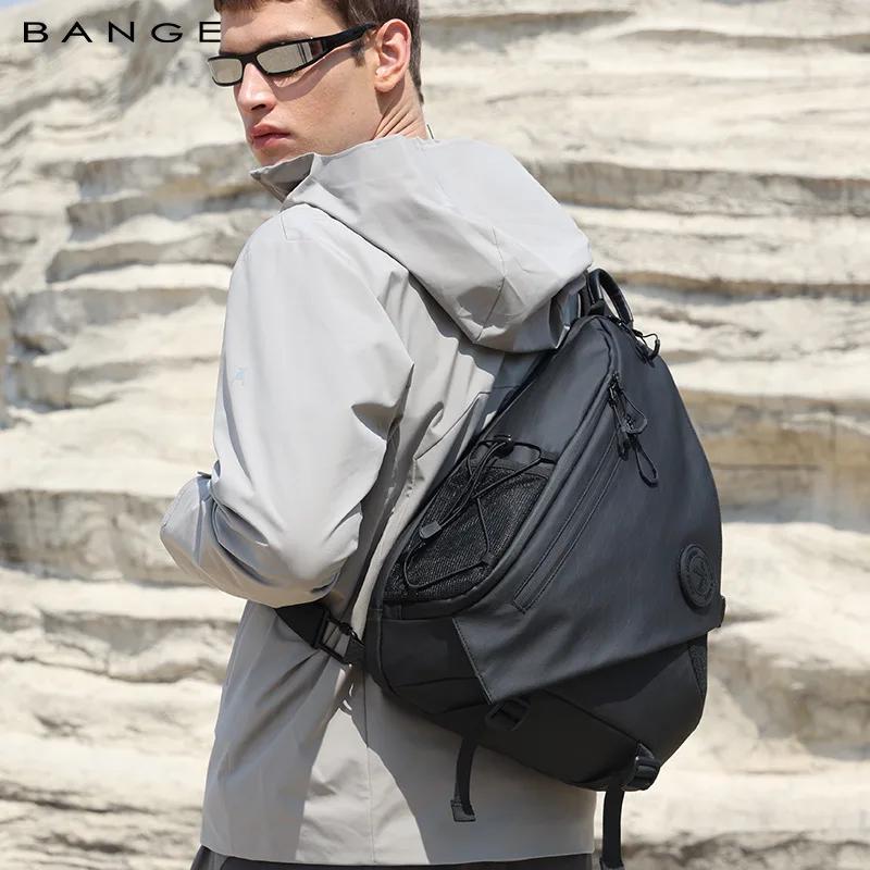 Bange hommes simple épaule mode léger bandoulière hommes étanche grande capacité sac de poitrine sac