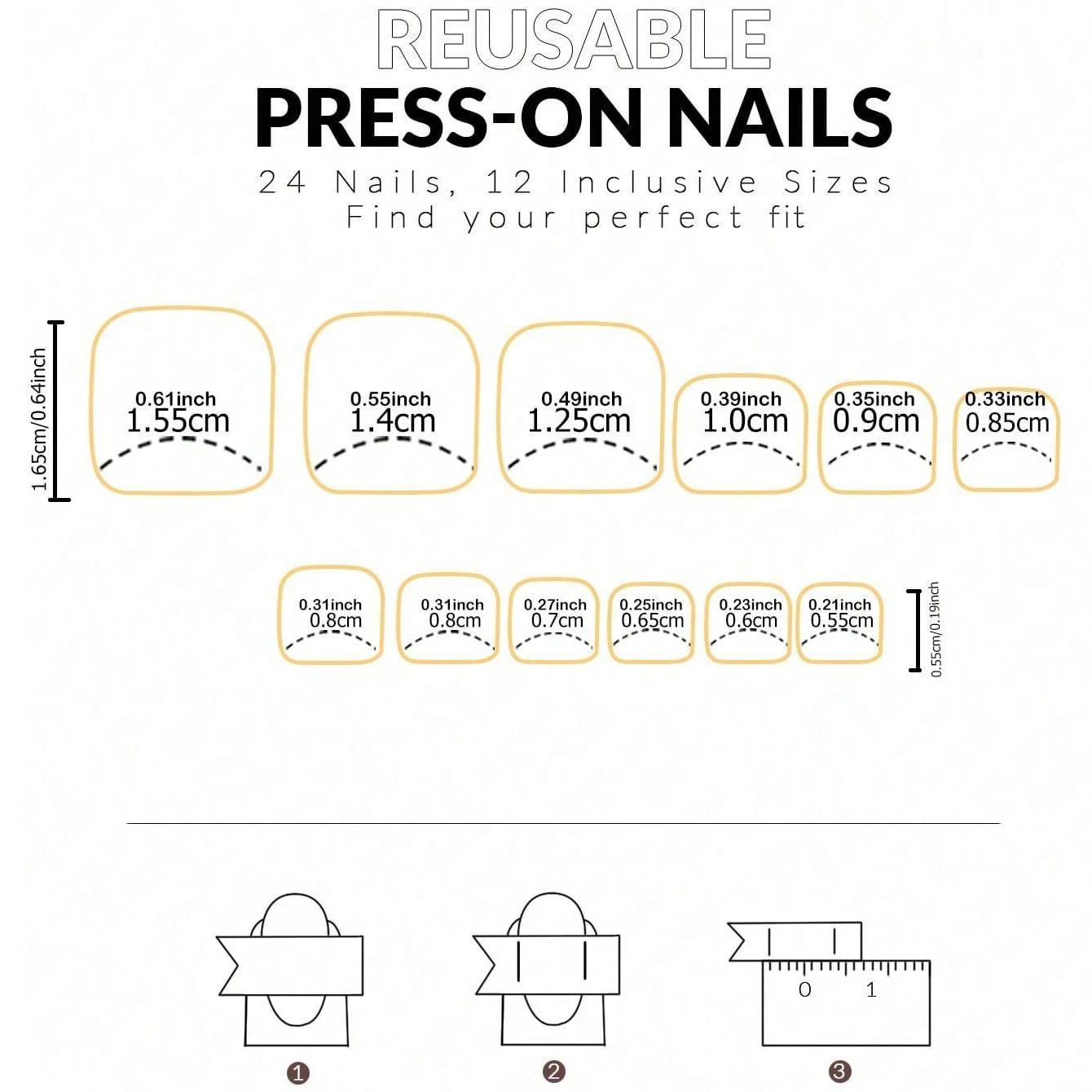 120 pièces améliorent instantané votre look avec un ensemble de faux ongles courts carrés blancs à c