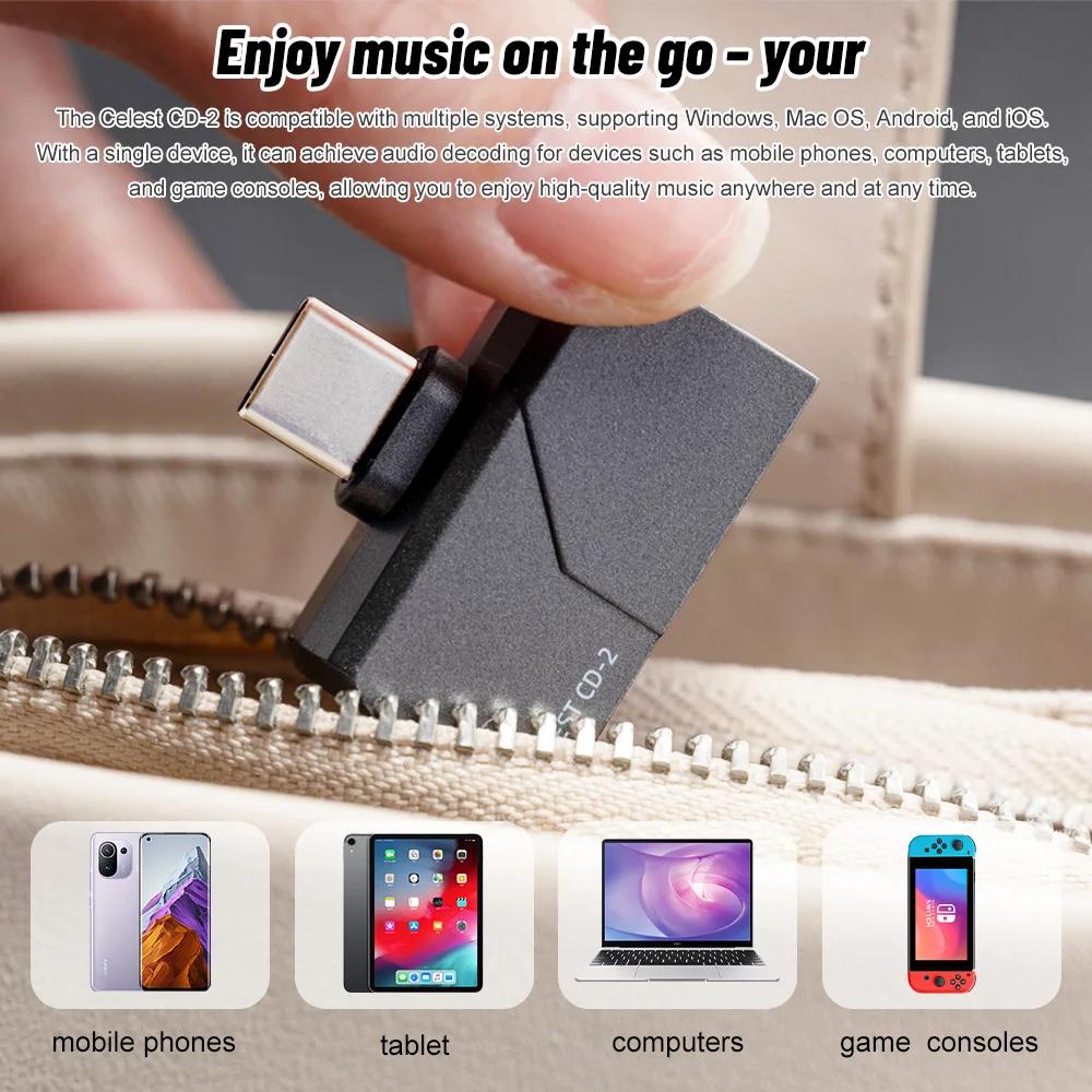 Nouveau Celest CD-2 amplificateur de casque Audio DAC Portable amplificateur DSD Support HiFi 32 bit