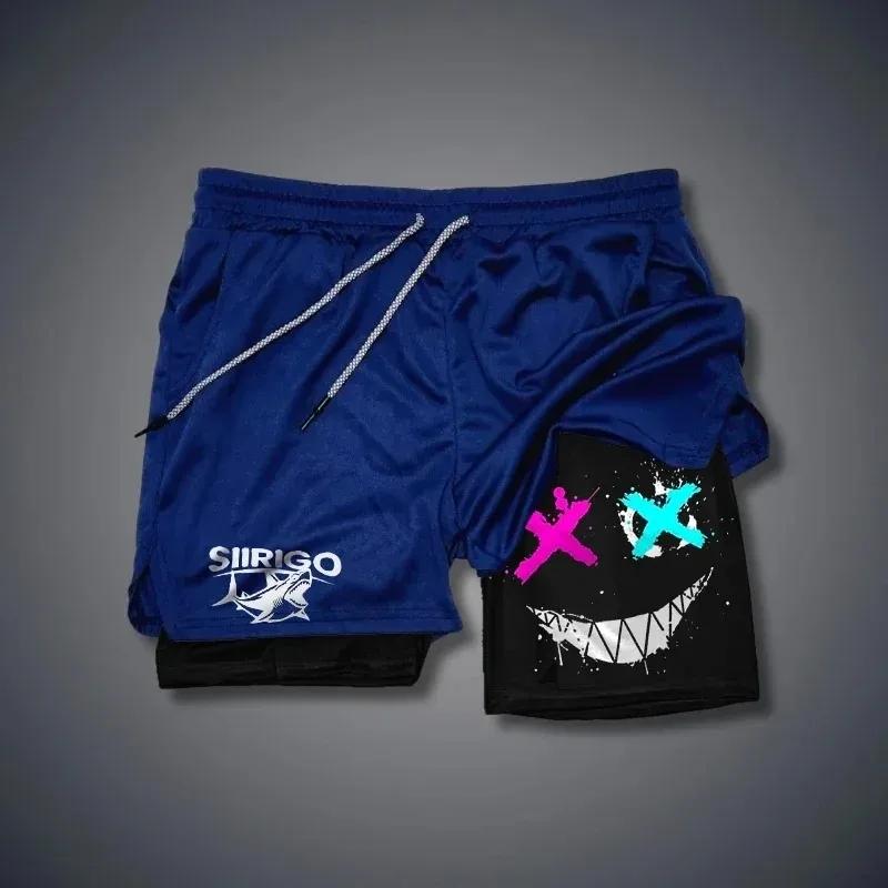 Short Double couche respirant pour hommes, short de sport à séchage rapide pour l'entraînement, la c
