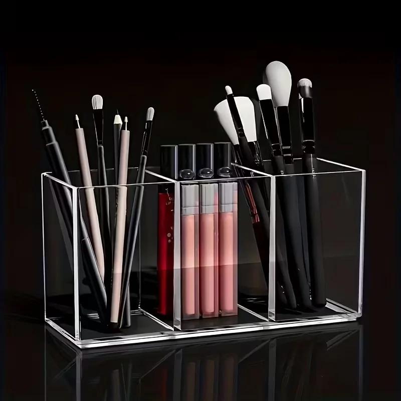 Rouge à lèvres Transparent maquillage cosmétique acrylique pinceau de maquillage outil boîte de rang