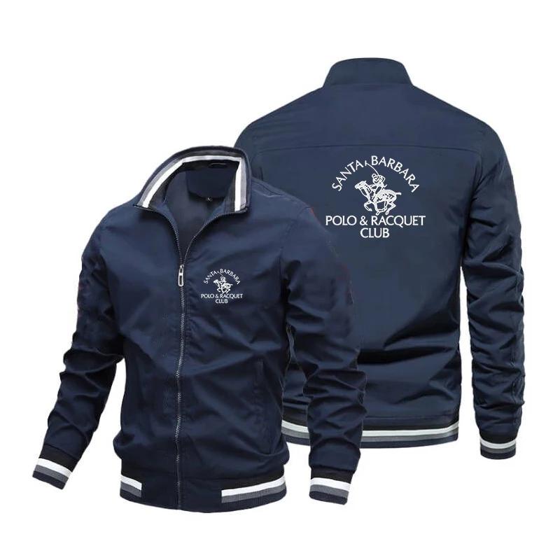 SANTABARBARAPOLO & RACQUETCLUB 2025 automne et hiver hommes col montant décontracté veste à glissièr