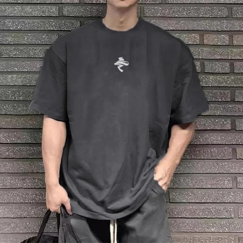 T-shirt oversize homme à séchage rapide - Haut fitness et running été en maille respirante