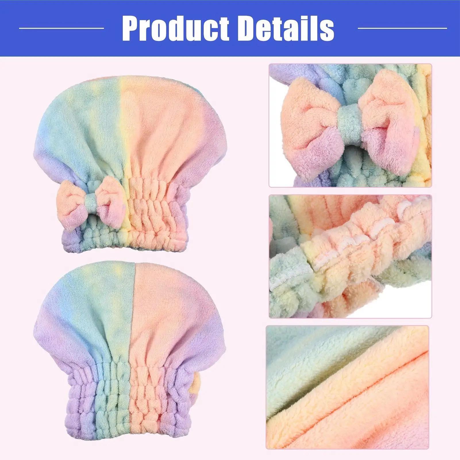 Serviettes de séchage capillaire en microfibre, turban pour cheveux avec nœud, bonnet de douche, bon