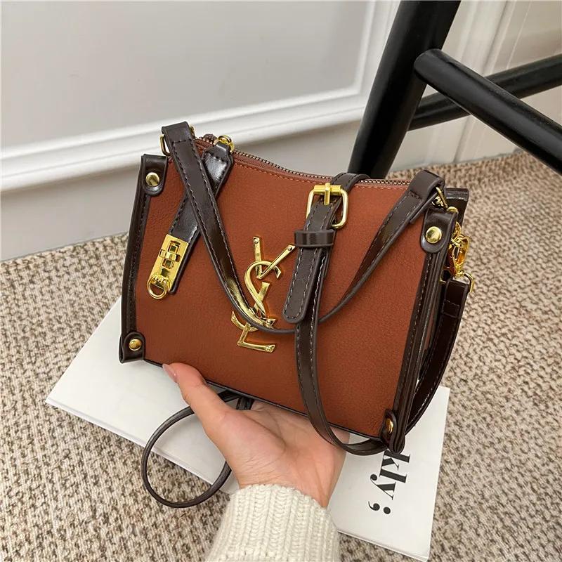 Nouveau Sac Bandoulière Carré Rétro Mini Style Coréen 2026, Sac à Main Texturé avec Poignée Supérieu