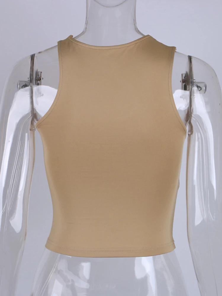 Débardeur court Sexy pour femmes, épaules dénudées, couleur unie, slim, Sport, court, débardeur irré