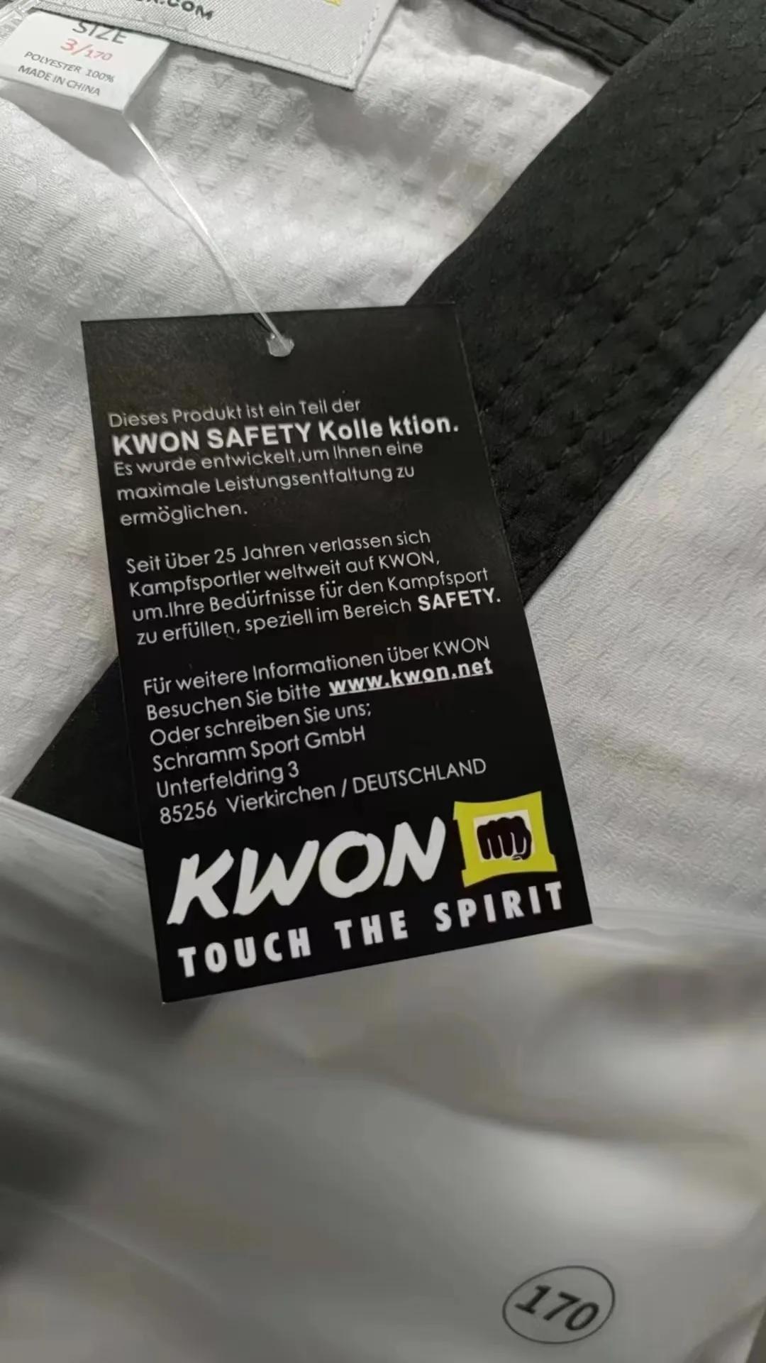 Uniformes de taekwondo KWON à séchage rapide, droboks de taekwondo super légers, grande taille 200cm