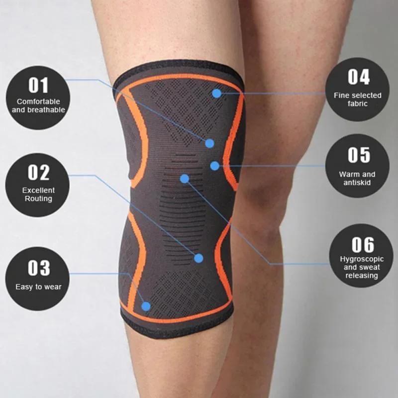 Manchon de compression respirant pour genou, attelle de genou, course à pied, levage, soutien pour l