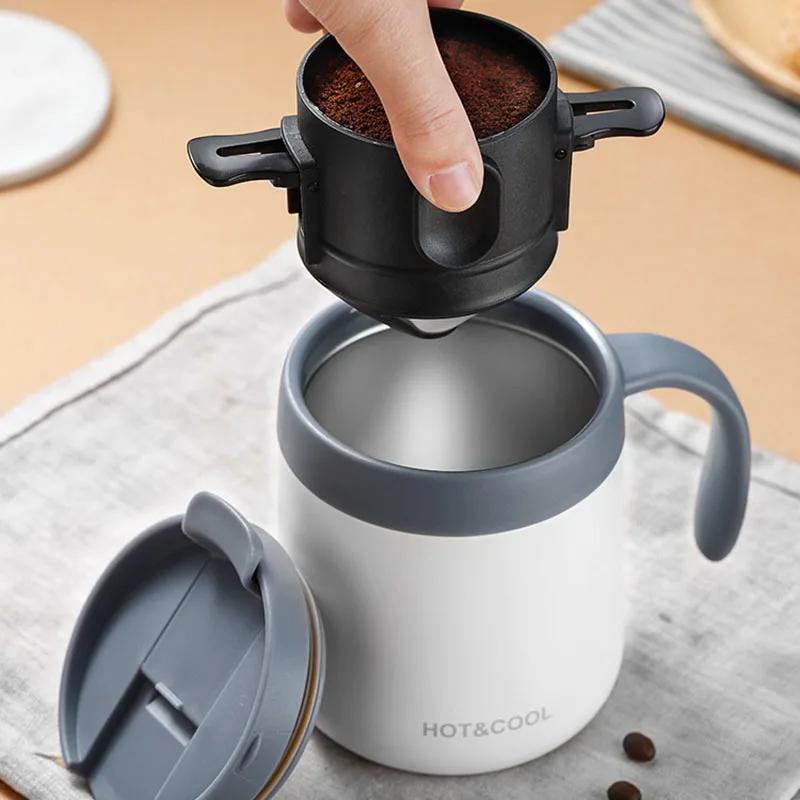 304 acier inoxydable Portable filtre à café goutte à goutte café porte-thé tasse réutilisable café g