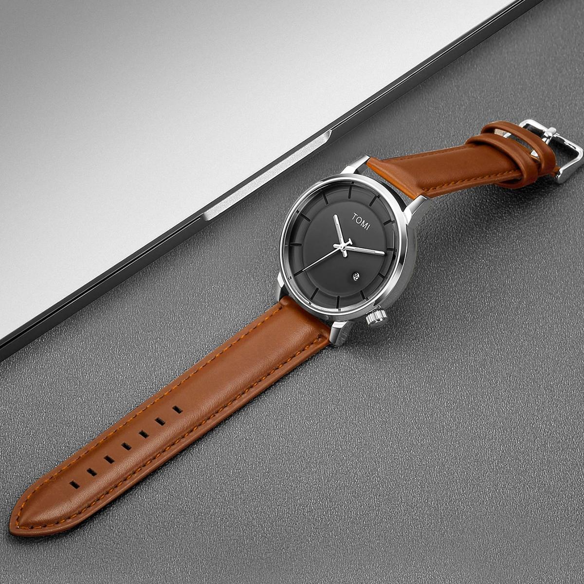 TOMI montre pour hommes de luxe mode marque originale montre à Quartz pour hommes d'affaires