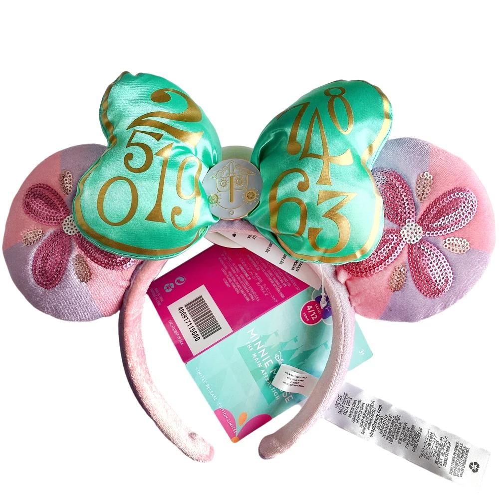 Nouveau Disney Mickey Mouse oreilles bandeau espace montagne nouvel an lunaire Minnie arc rose paill