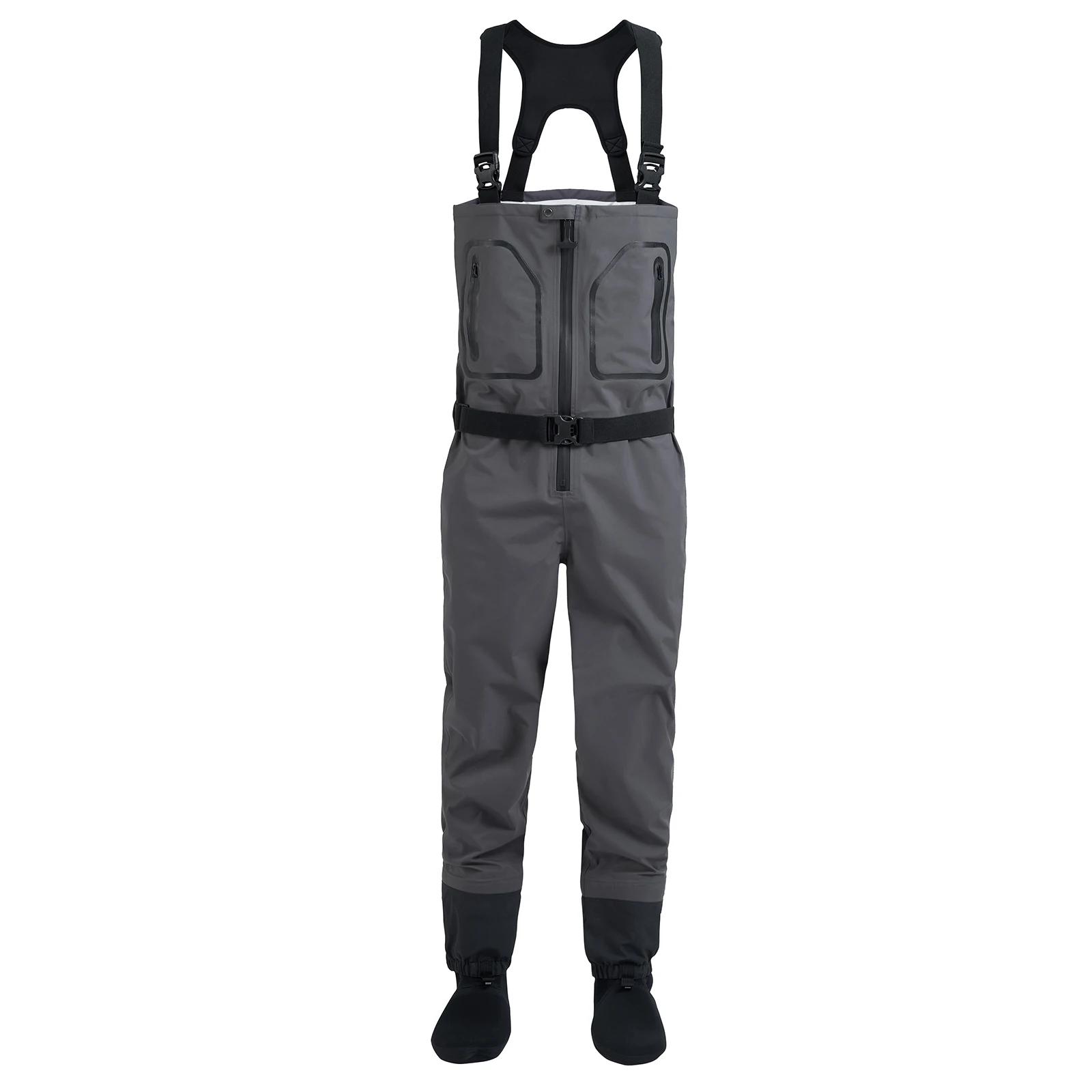 Waders de pêche pour hommes de haute qualité, pantalons une pièce imperméables et respirants avec ch