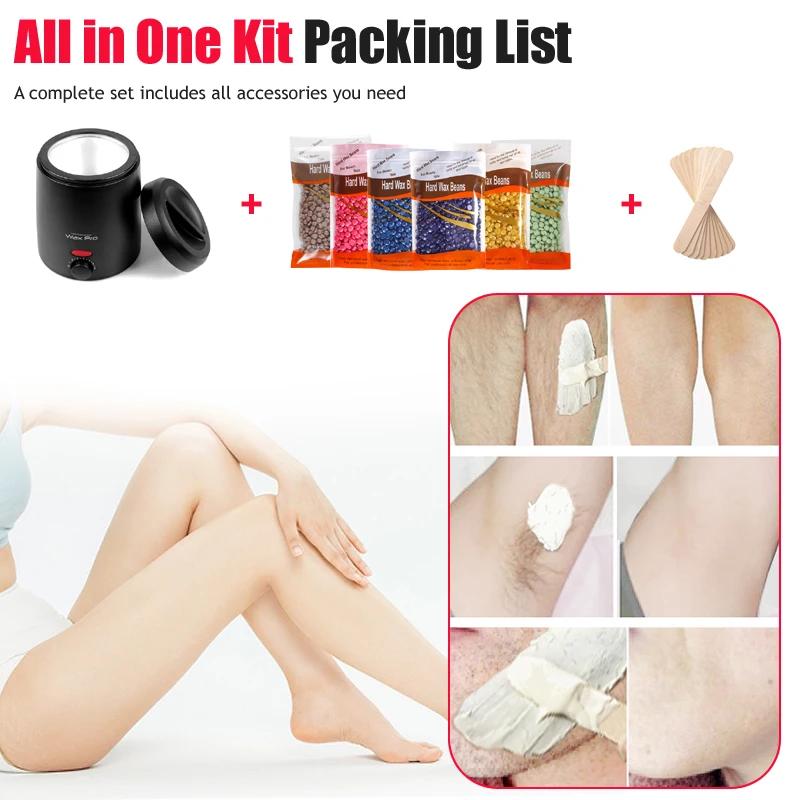 Machine d'épilation 200ml, chauffe-cire, épilateur épilatoire, Kit de cire fondue, chauffe-paraffine