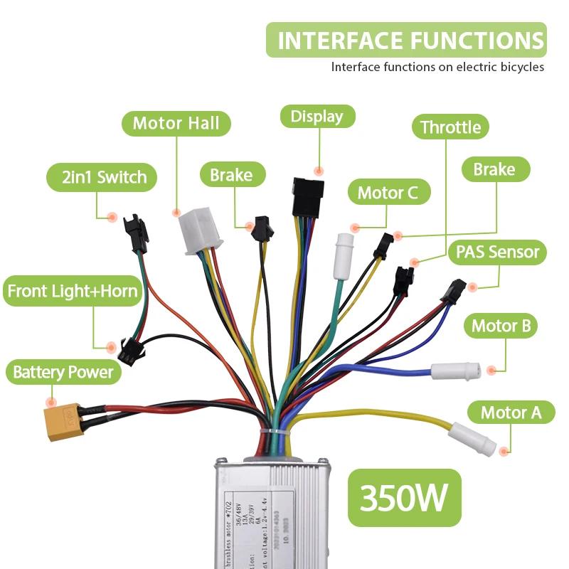 Contrôleur électrique sans balais 350W 500W 800W 36V 48V, pour vélo électrique, Scooter, vélo électr