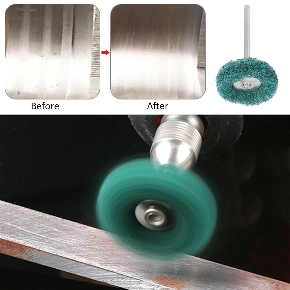 Mini foret en Nylon, brosse Abrasive, fil de polissage, roue de polissage, outil manuel rotatif Drem