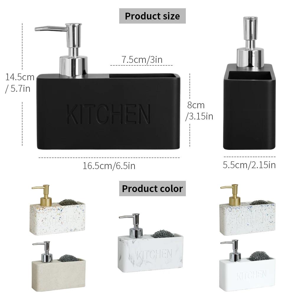 Accessoires de cuisine modernes ensemble distributeur de savon liquide distributeur de savon pour le