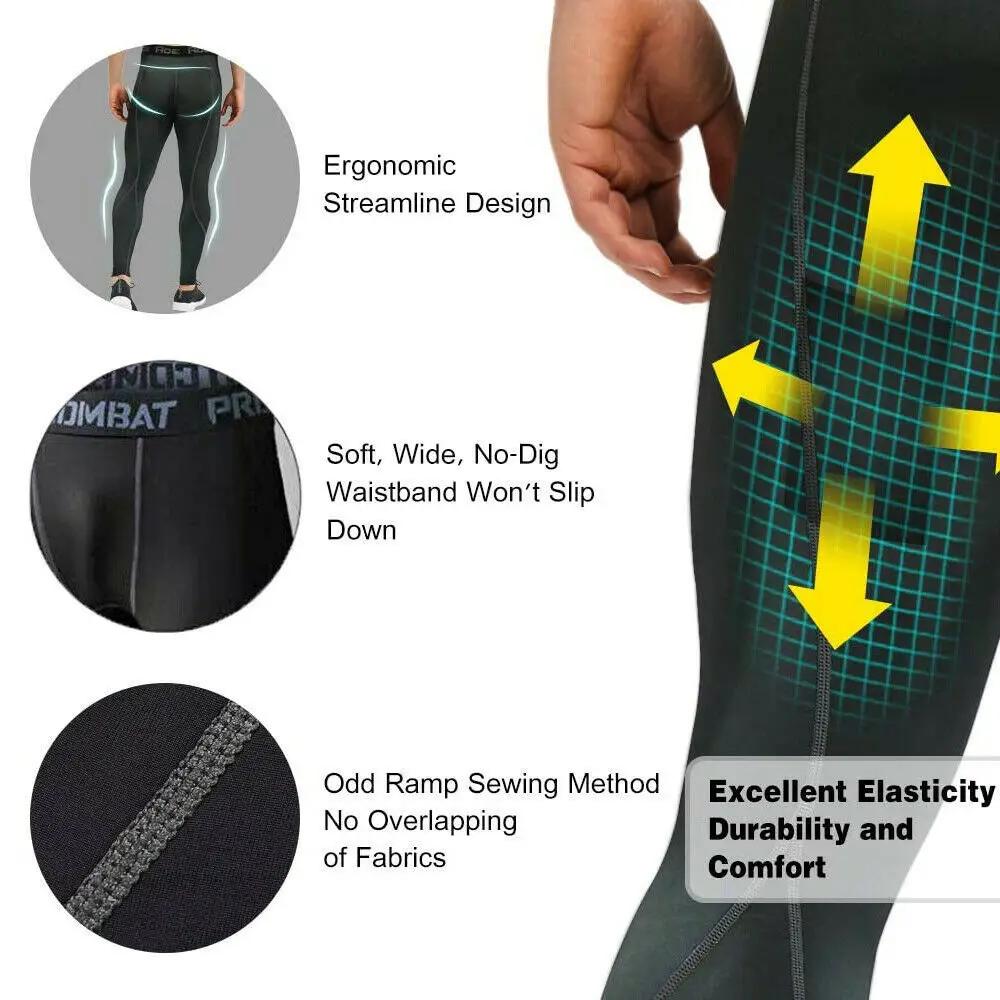 Ilfioreemio Pantalon de compression pour homme Collant de course Leggings d'entraînement Athlétique