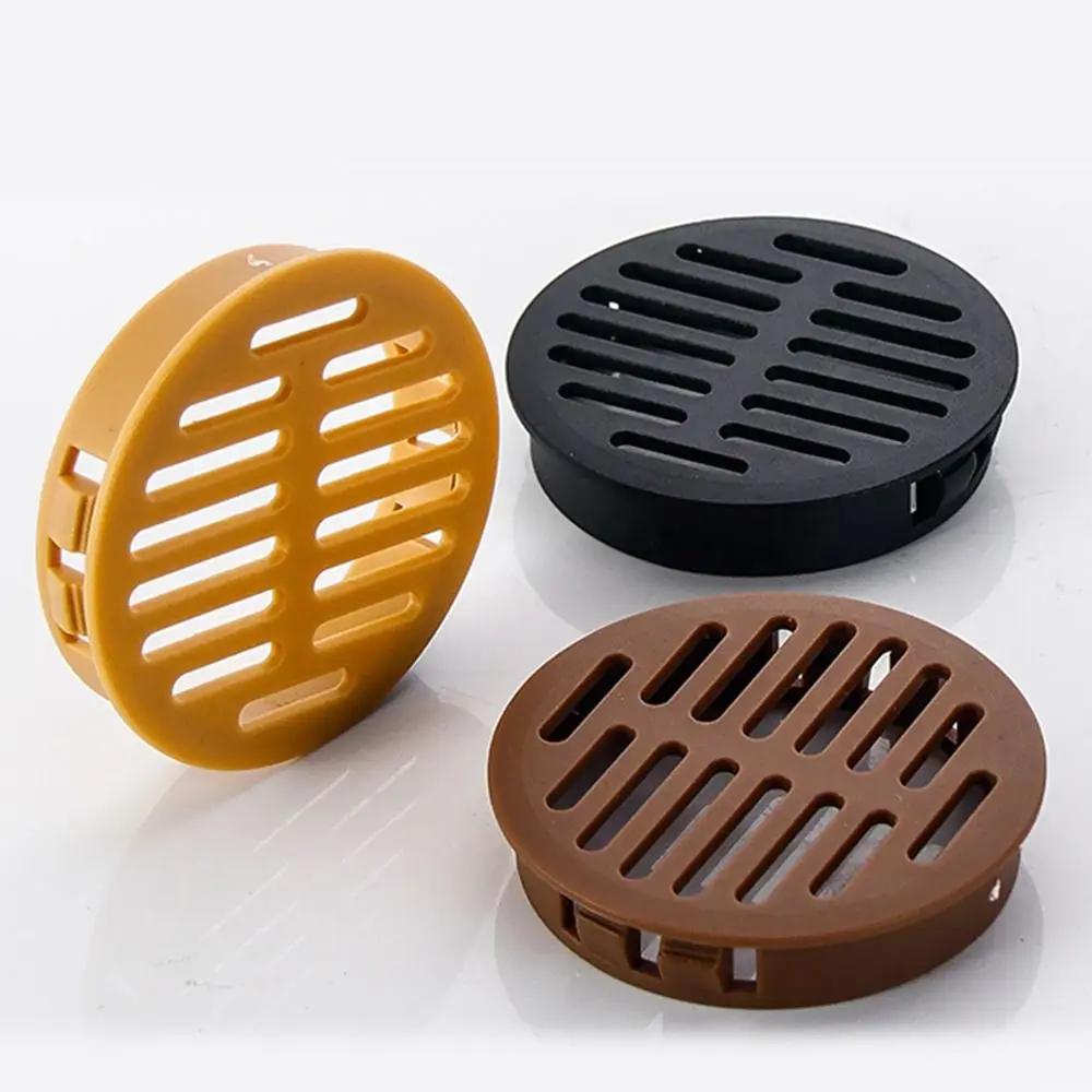 Ventilation de conduit d'air d'armoire ronde, 4 pièces, persienne en plastique, trou de maille, couv