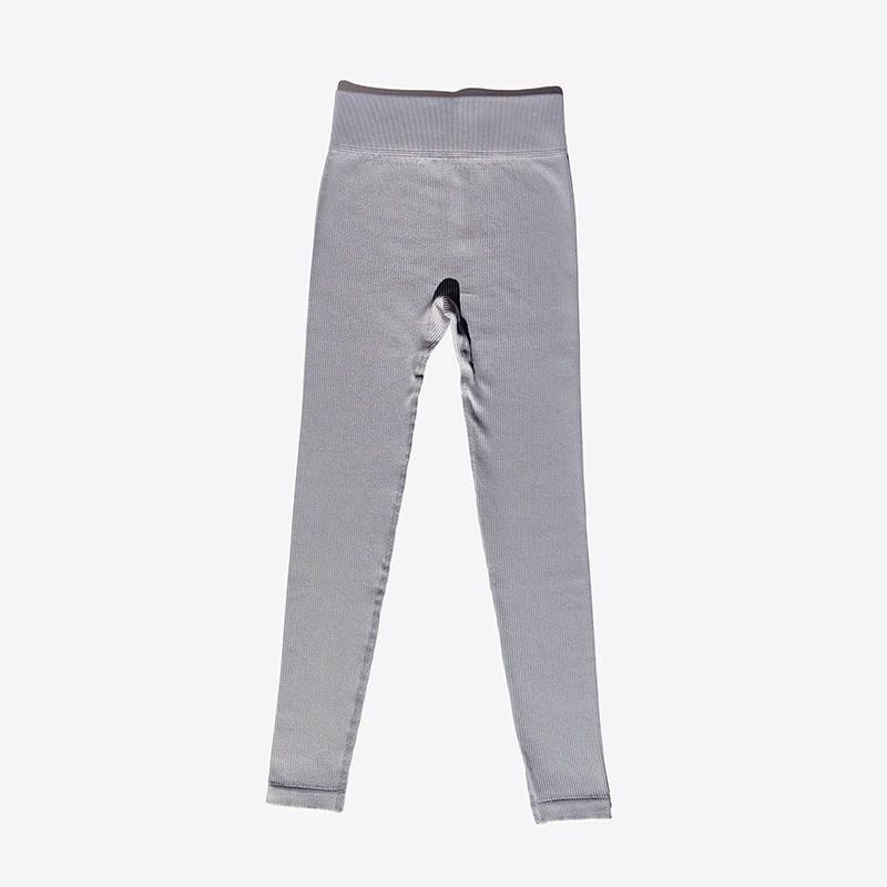 Nouveau pantalon de Yoga côtelé sans couture taille haute Leggings de gymnastique Sport femmes Fitne