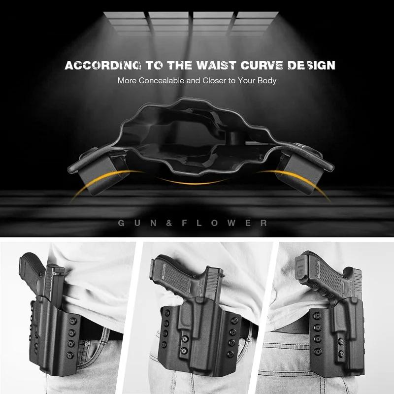 OWB Kydex étuis pour Glock 17/ Glock 19/ CZ P7 /CZ P09 / CZ 10C / Sig P320 / Sig P226 / S&W MP9 / Wa