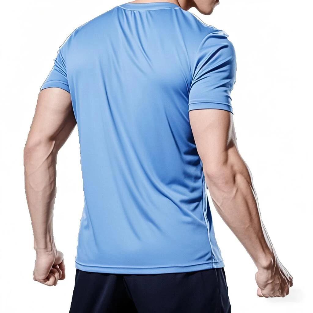 T-Shirt de course pour hommes, hauts de Sport d'été, maillot de Football, vêtements à séchage rapide